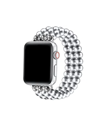Posh Tech Nova Stainless Steel Band For Apple Watch, Fits All Apple Watch Models In Silver