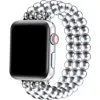 Posh Tech Nova Stainless Steel Beaded Band For Apple Watch In Metallic