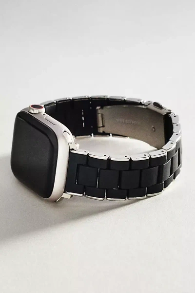 Posh Tech Orla Silicone & Stainless Steel Apple Watch Band In Black