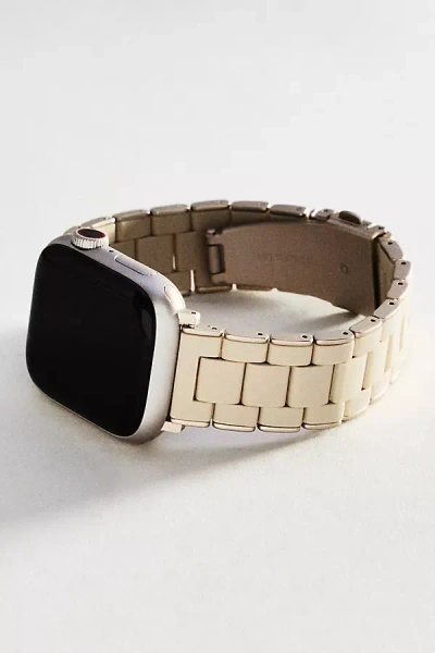 Posh Tech Orla Silicone & Stainless Steel Apple Watch Band In Gold