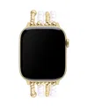 Posh Tech Penny Beaded Band For Apple Watch In Gold