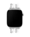 Posh Tech Penny Beaded Band For Apple Watch In Silver
