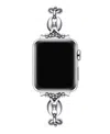 Posh Tech Poppy Silver Stainless Steel Link Band For Apple Watch In Silver