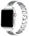 Posh Tech Quinn Stainless Steel Bangle Band For Apple Watch In White