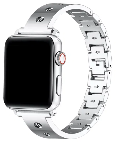 Posh Tech Quinn Stainless Steel Bangle Band For Apple Watch In White