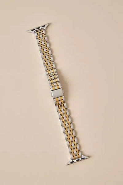 Posh Tech Rainey Skinny Stainless Steel Apple Watch Band In Gold