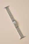 Posh Tech Rainey Skinny Stainless Steel Apple Watch Band In Silver