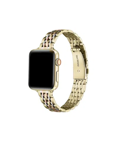 Posh Tech Rainey Skinny Stainless Steel Band For Apple Watch, Fits All Apple Watch Models In Silver,gold,rose Gold