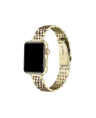 Posh Tech Rainey Skinny Stainless Steel Band For Apple Watch In Red