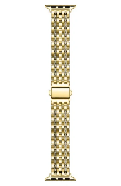 Posh Tech Remy Rhinestone & Stainless Steel Apple Watch® Watchband In Gold