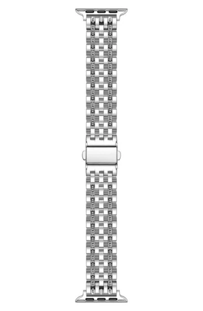 Posh Tech Remy Rhinestone & Stainless Steel Apple Watch® Watchband In Silver