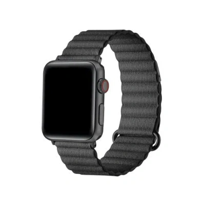Posh Tech Riley Magnetic Leather Band For Apple Watch In Black