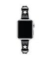 Posh Tech Rodeo Star Leather Band For Apple Watch In Black
