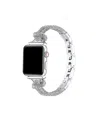 Posh Tech Serena Faux Tennis Bracelet Band For Apple Watch, Fits All Apple Watch Models In Silver