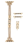 Posh Tech Serena Pavé Crystal Apple Watch® Watchband In Gold