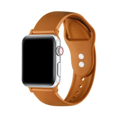 Posh Tech Silicone Band For Apple Watch In Brown