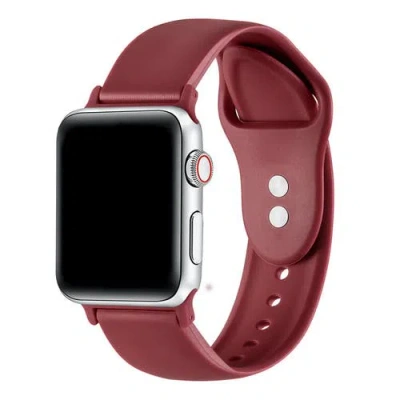 Posh Tech Silicone Band For Apple Watch In Burgundy