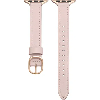 Posh Tech Skinny Faux Leather Watchband In Pink