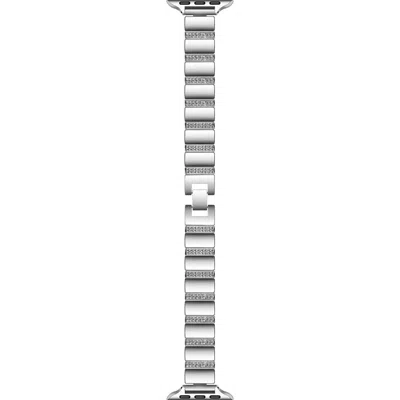 Posh Tech Soleil Rhinestone Watchband In Silver