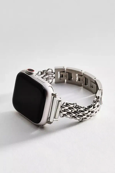 Posh Tech Sylvie Metal Apple Watch Band In Metallic