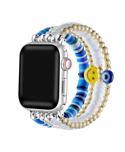 Posh Tech Bestie Beaded Band For Apple Watch 40,41,42mm In Blue