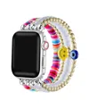 Posh Tech Unisex Bestie Beaded Band For Apple Watch Collection In Pink