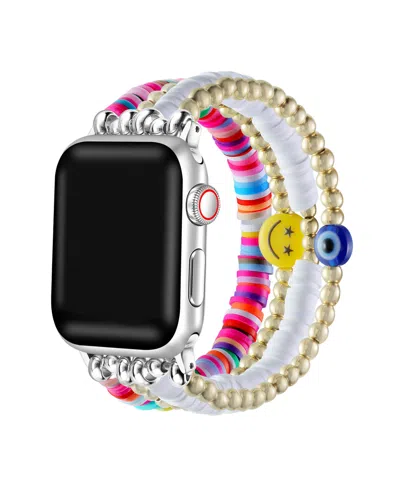 Posh Tech Bestie Beaded Band For Apple Watch 40,41,42mm In Pink