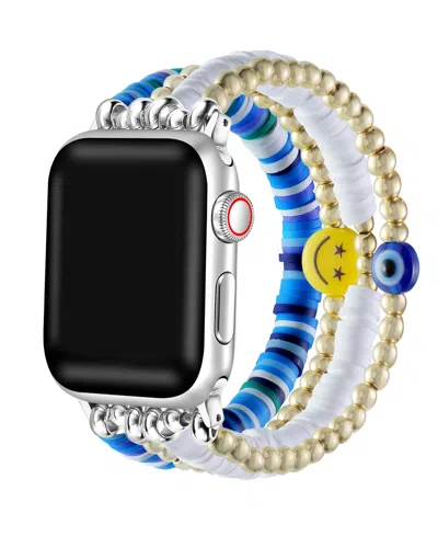 Posh Tech Unisex Bestie Beaded Band For Apple Watch Size-42mm,44mm,45mm,49mm In Blue