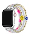 Posh Tech Bestie Beaded Band For Apple Watch 44,45,46,49mm In Pink
