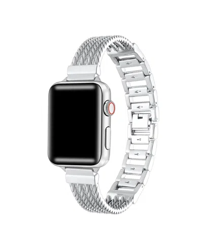 Posh Tech Clara Stainless Steel Band For Apple Watch 44,45,46,49mm In Silver