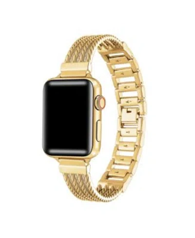 Posh Tech Unisex Clara Stainless Steel Bracelet Band For Apple Watch Collection In Gold