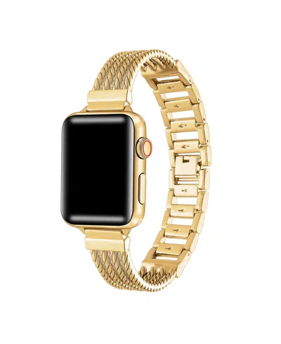 Posh Tech Unisex Clara Stainless Steel Bracelet Band For Apple Watch Size-38mm,40mm,41mm In Gold
