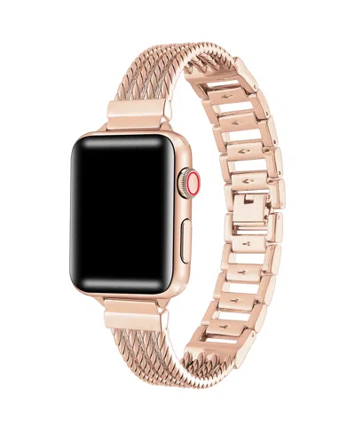 Posh Tech Unisex Clara Stainless Steel Bracelet Band For Apple Watch Size-42mm,44mm,45mm,49mm In Gold