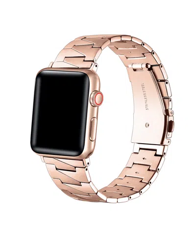 Posh Tech Unisex Scarlett Stainless Steel Band For Apple Watch Size- 38mm, 40mm, 41mm In Rose Gold
