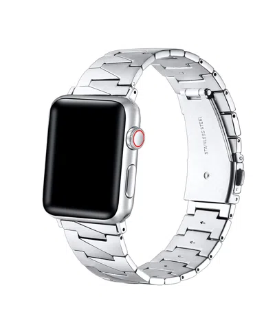 Posh Tech Unisex Scarlett Stainless Steel Band For Apple Watch Size- 38mm, 40mm, 41mm In Silver