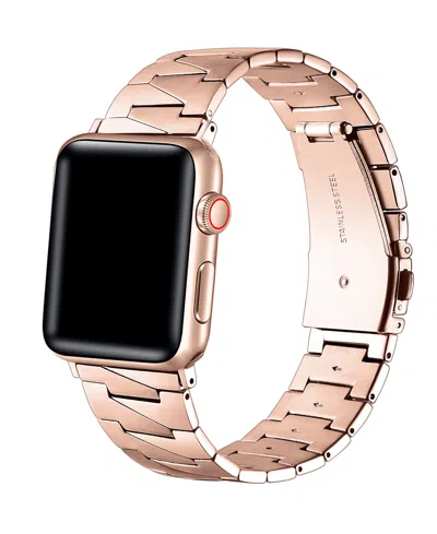 Posh Tech Unisex Scarlett Stainless Steel Band For Apple Watch Size- 42mm,44mm,45mm,49mm In Rose Gold