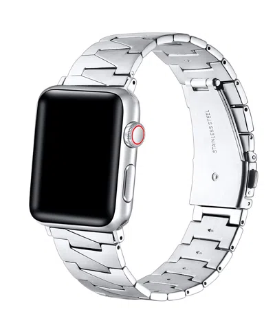 Posh Tech Unisex Scarlett Stainless Steel Band For Apple Watch Size- 42mm,44mm,45mm,49mm In Silver