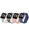 Posh Tech Unisex Silicone Watch Strap, Set Of 4