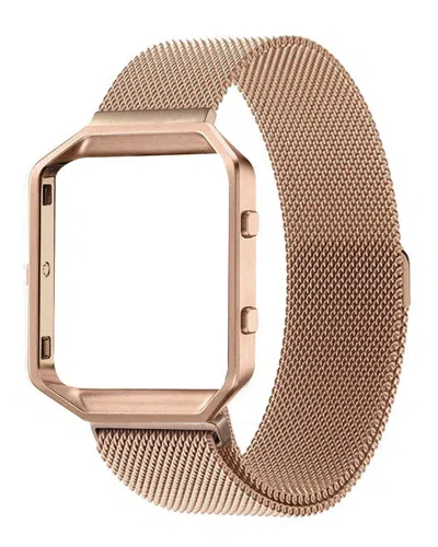 Posh Tech Unisex Stainleess Steel Watch Strap In Gold