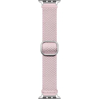 Posh Tech Universal Braided Nylon Apple Watchband In Frost Pink