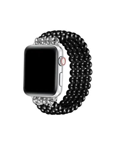 Posh Tech Ariel Faux Pearl Band For Apple Watch 40,41,42mm In Black