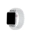 Posh Tech Violet Faux Pearl Band For Apple Watch 40,41,42mm In White