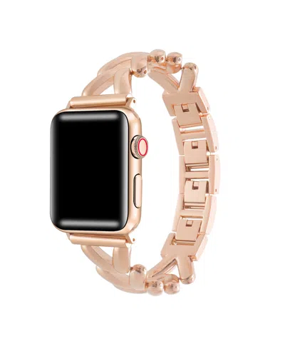 Posh Tech Women's Caroline Alloy Band For Apple Watch Size-38mm,40mm,41mm In Rose Gold