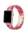 Posh Tech Womens Claire Resin Band For Apple Watch Collection In Cherry