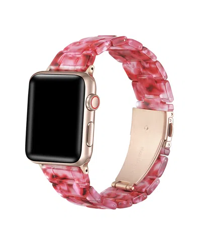 Posh Tech Women's Claire Resin Band For Apple Watch Size-38mm,40mm,41mm In Cherry