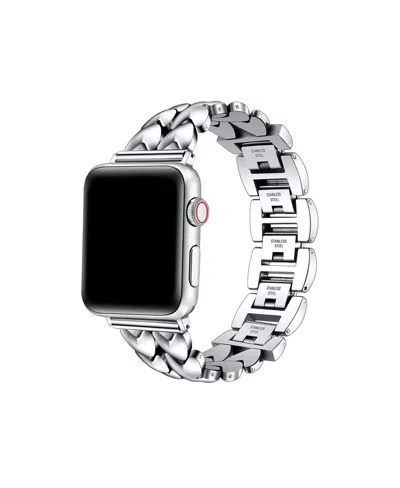 Posh Tech Crush Steel Band For Apple Watch 40,41,42mm In Silver