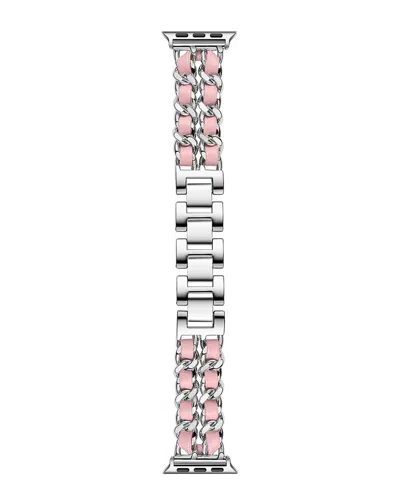 Posh Tech Women's Stainless Steel & Rope Detail Band For Apple Watch