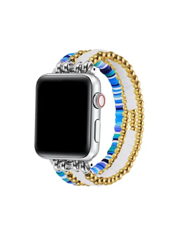 Posh Tech Bestie Beaded Band For Apple Watch, Fits All Apple Watch Models In Blue