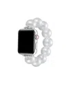 Posh Tech Violet Faux Pearl Band For Apple Watch 40,41,42mm In White
