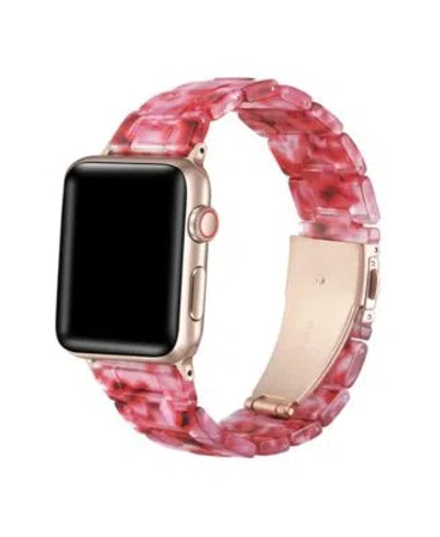 Posh Tech Womens Claire Resin Band For Apple Watch Collection In Cherry